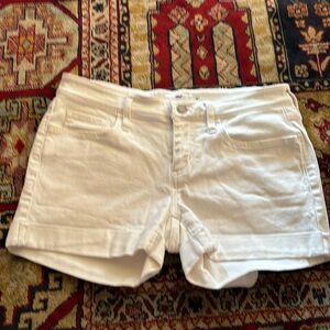White denim shorts